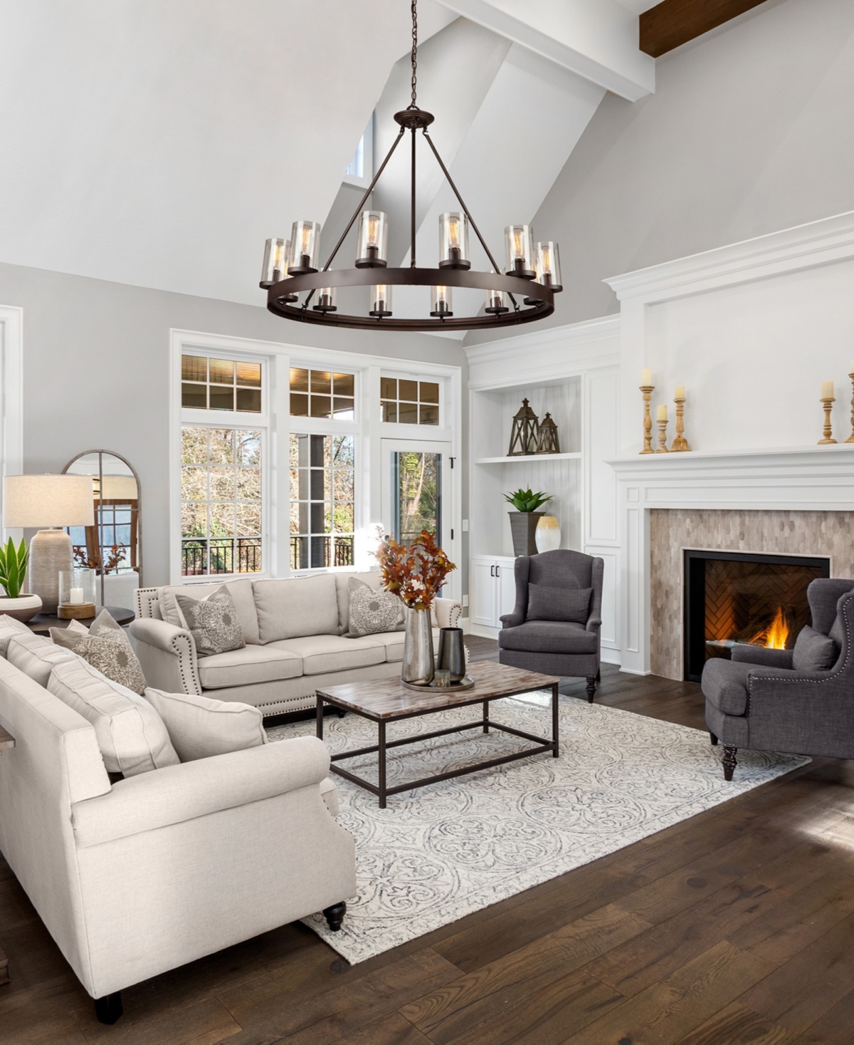 Artcraft Lighting Menlo Park Chandelier In Oil Rubbed Bronze,clear