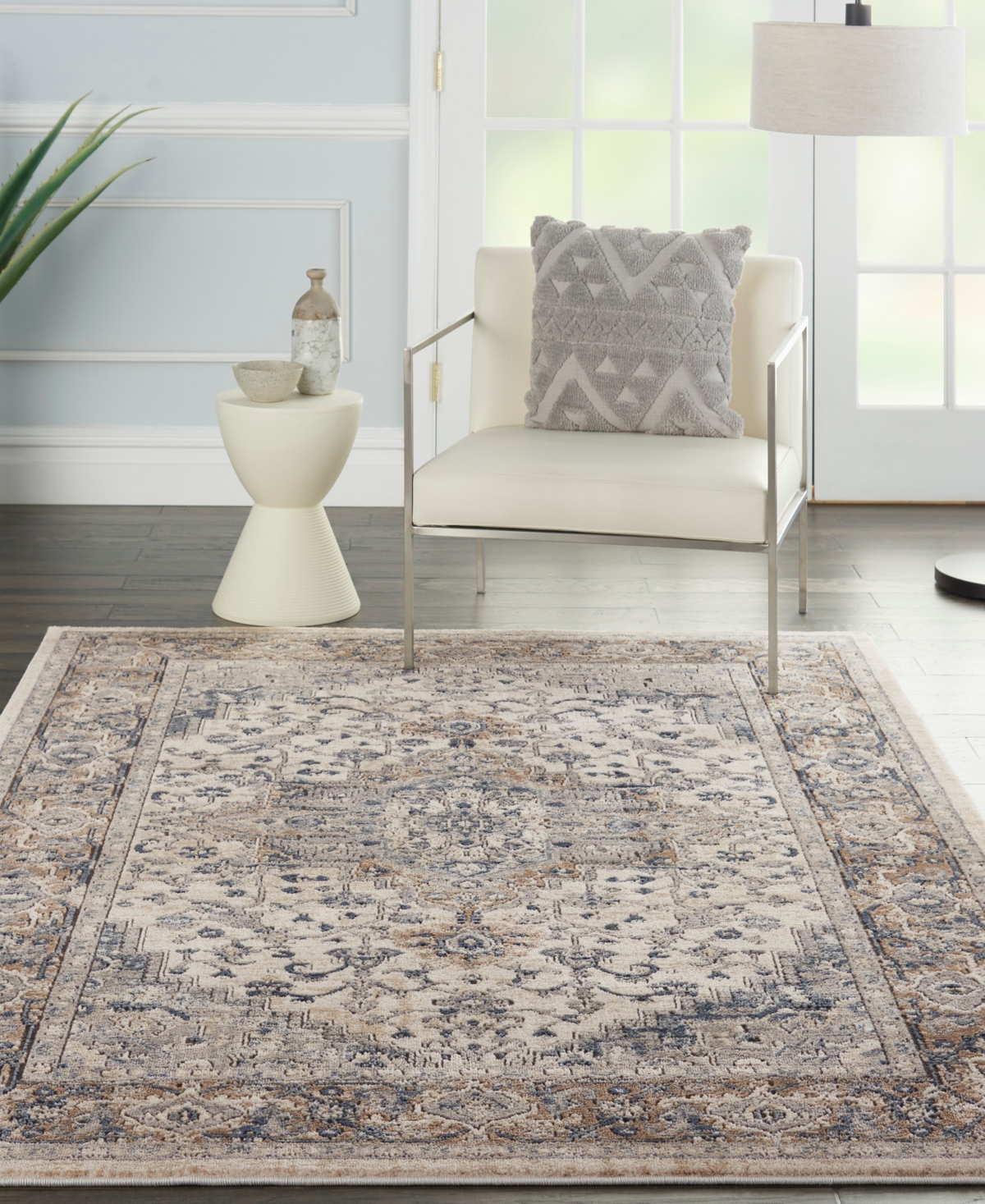 Nourison Home Quarry Qua05 6'x9' Area Rug In Ivory,gray