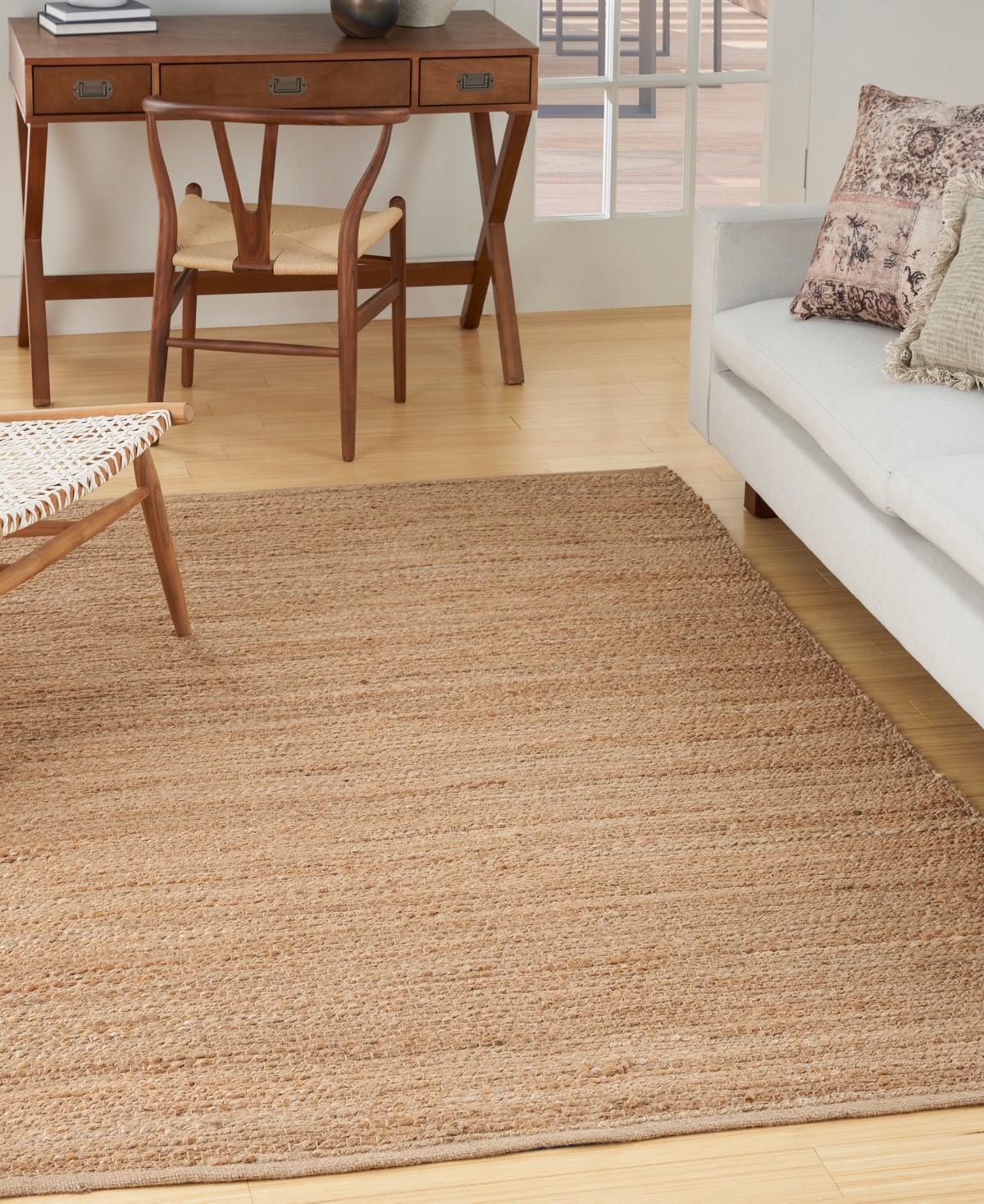 Nourison Home Natural Jute Njt01 4'x6' Area Rug In Taupe