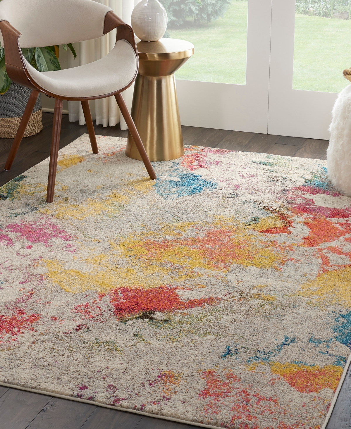 Nourison Home Celestial Ces12 3'11"x5'11" Area Rug In Ivory