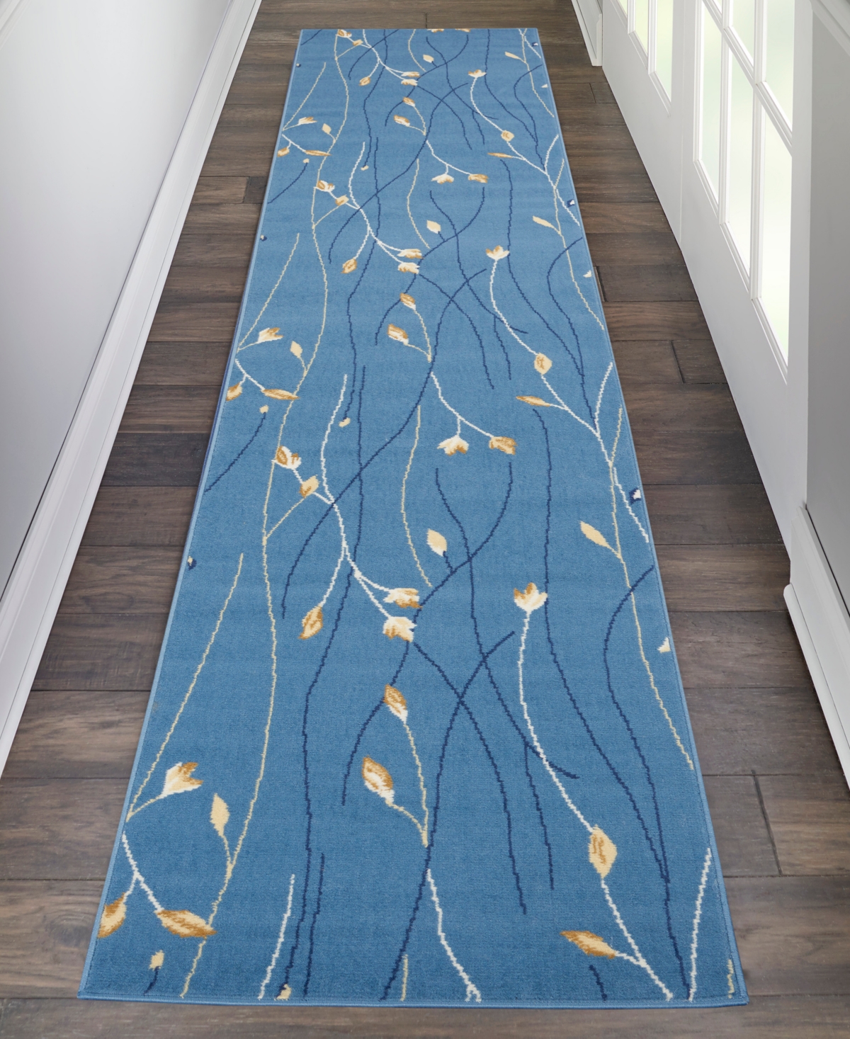 Nourison Home Grafix Grf15 2'3"x10' Runner Area Rug In Mist