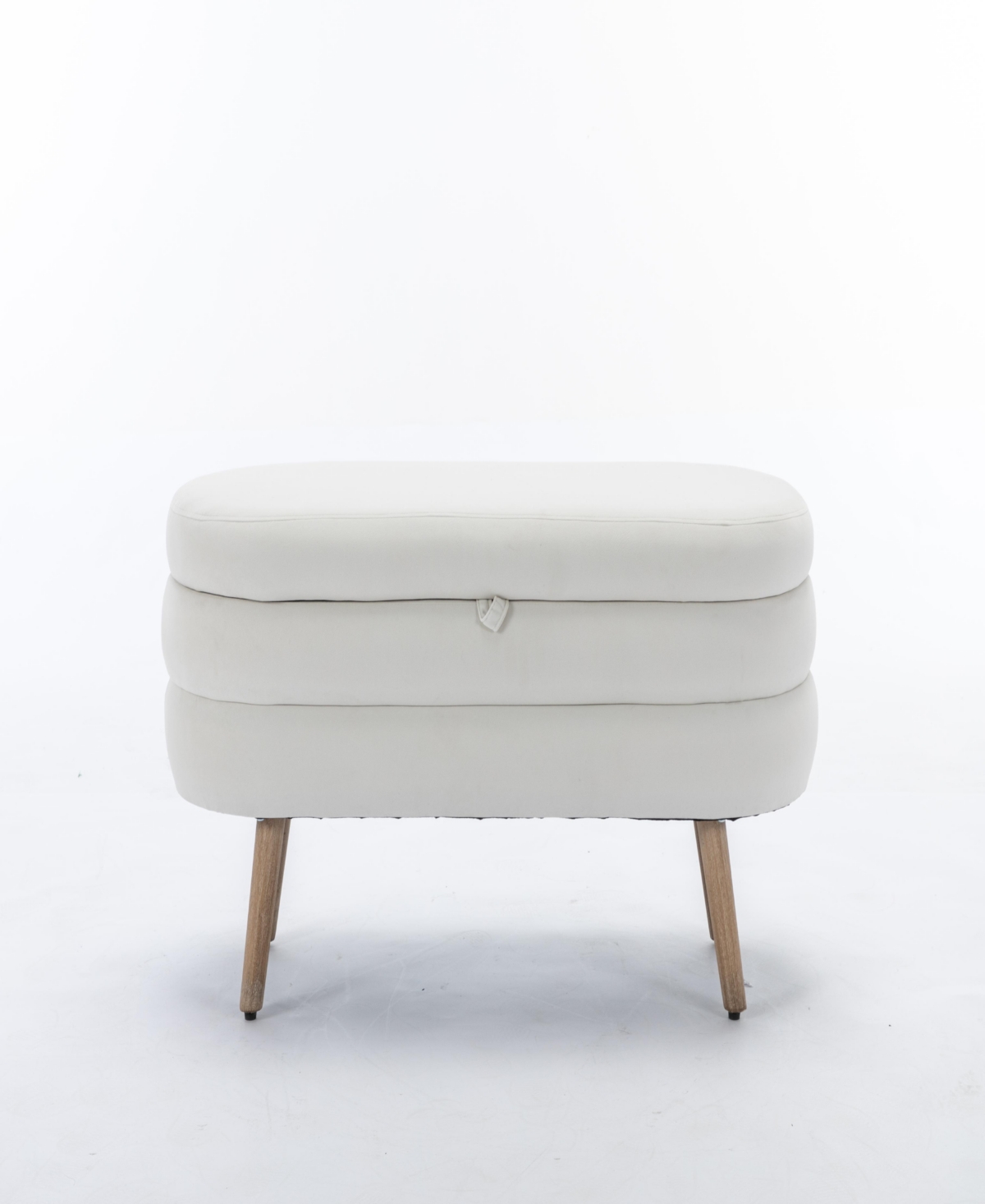 Slickblue Storage Bench with Wood Legs for Living Room and Bedroom Stylish Indoor Seating Solution