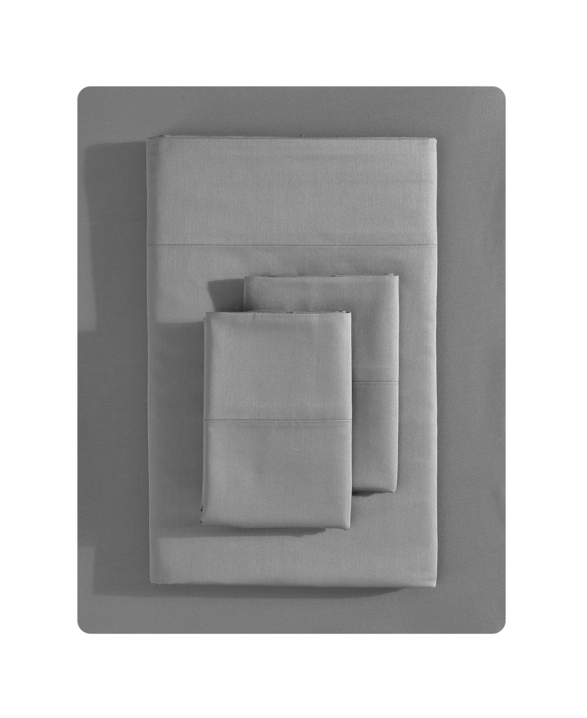VERA WANG SOLID 800 THREAD COUNT COTTON SATEEN 4 PIECE SHEET SET, QUEEN 