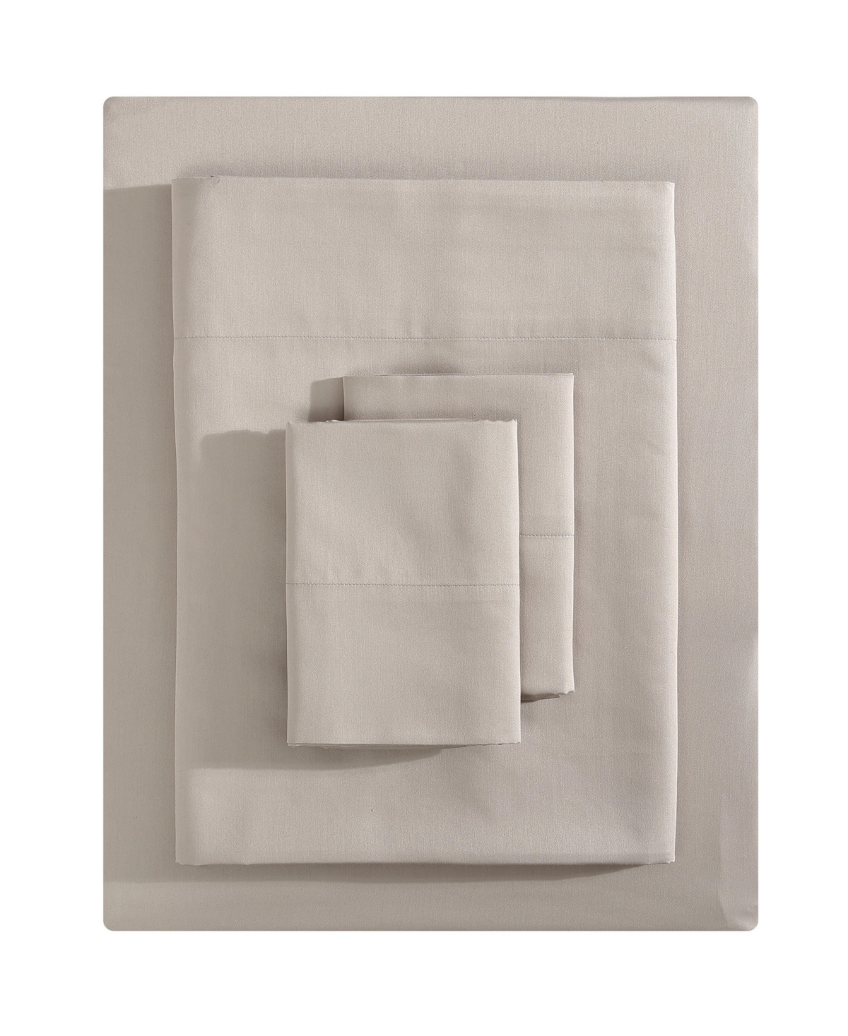 Vera Wang Solid 800 Thread Count Cotton Sateen 4 Piece Sheet Set, King In Natural