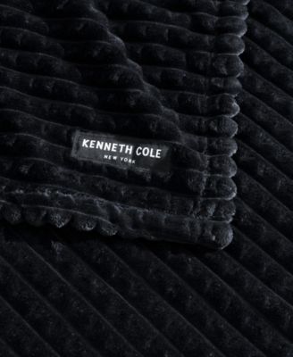 Solid Textured Jacquard Plush Throw, 60" X 50"