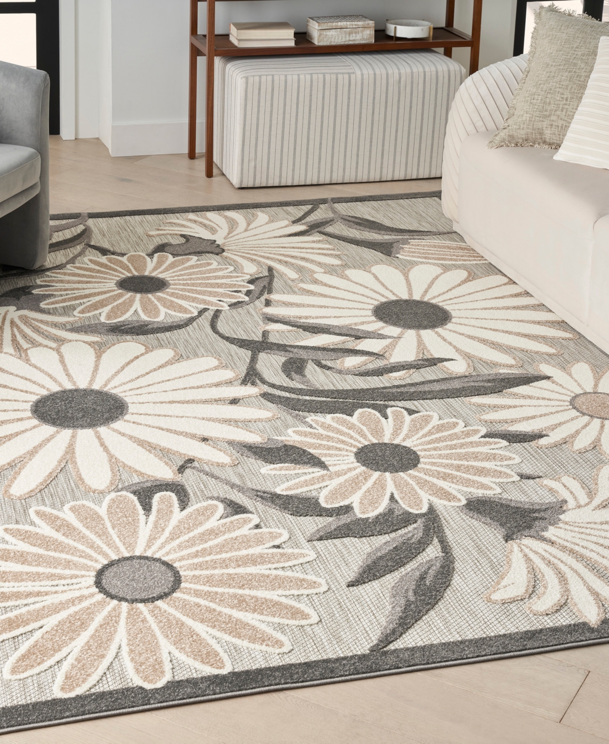 Nourison Home Aloha Alh33 7'x10' Area Rug In Beige