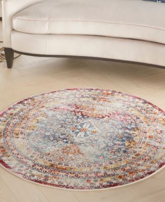 Vintage Kashan VKA09 4'x4' Round Area Rug