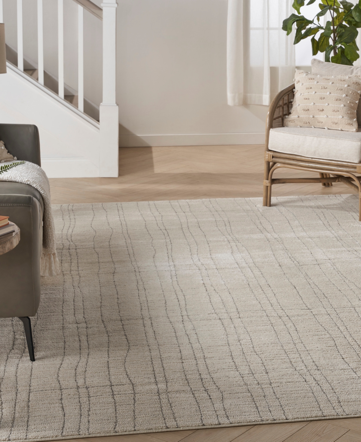 Nourison Home Andes And03 5'3"x7'3" Area Rug In Ivory,gray