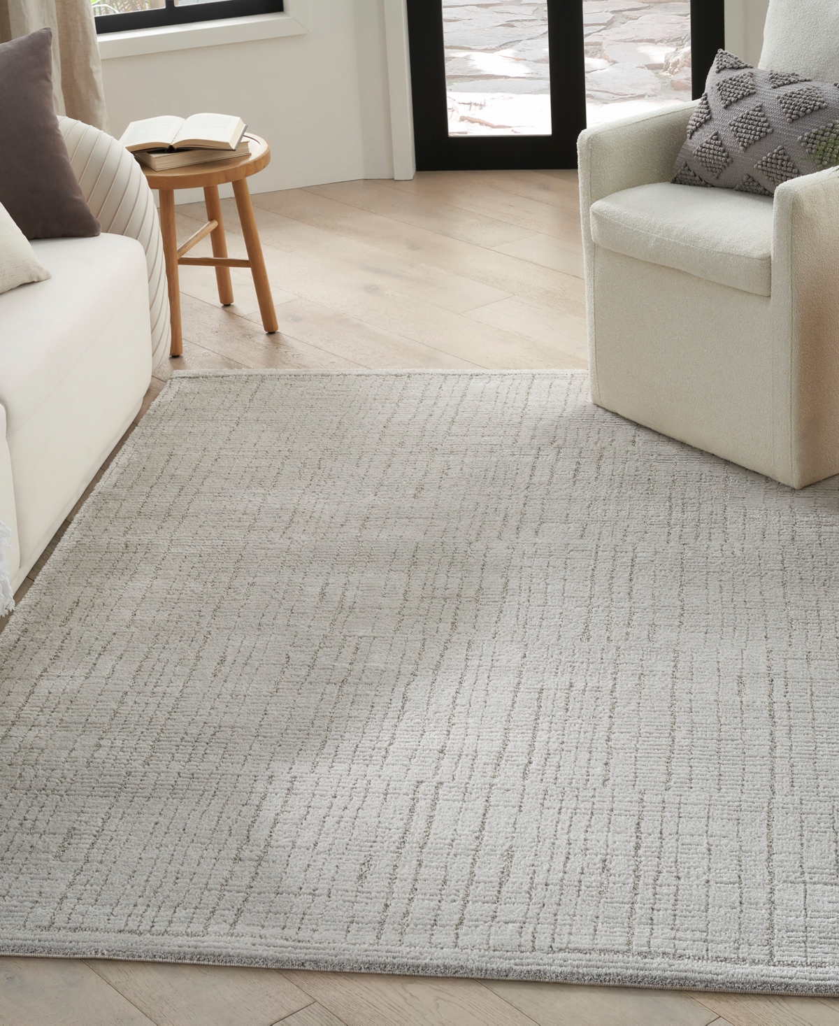 Nourison Home Andes And06 3'11"x5'11" Area Rug In Silver