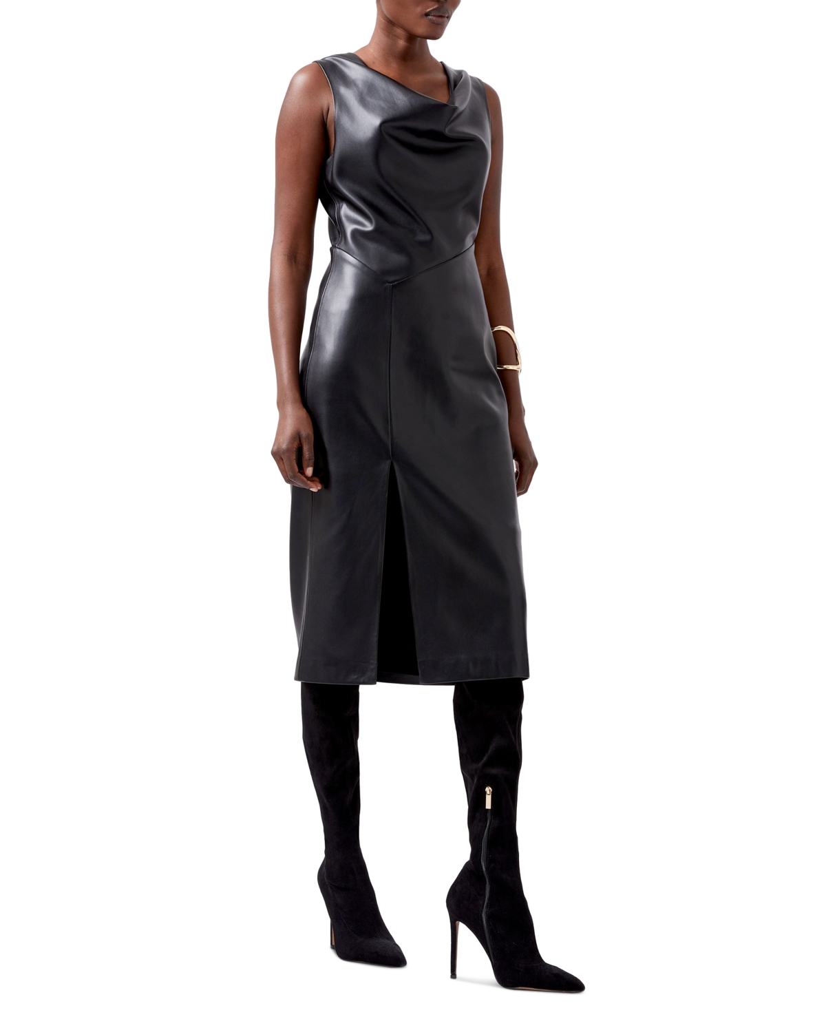 FRENCH CONNECTION WOMEN'S ELETTRA FAUX-LEATHER DRESS 