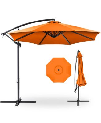 10ft Offset Hanging Outdoor Market Patio Umbrella w/ Easy Tilt Adjustment