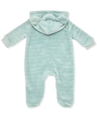 Baby Boys Mickey Mouse Faux-Fur Footed Pramsuit