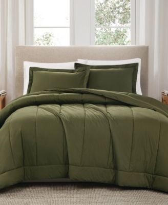 Solid Cotton Percale 2-Pc. Comforter Set, Twin/Twin XL