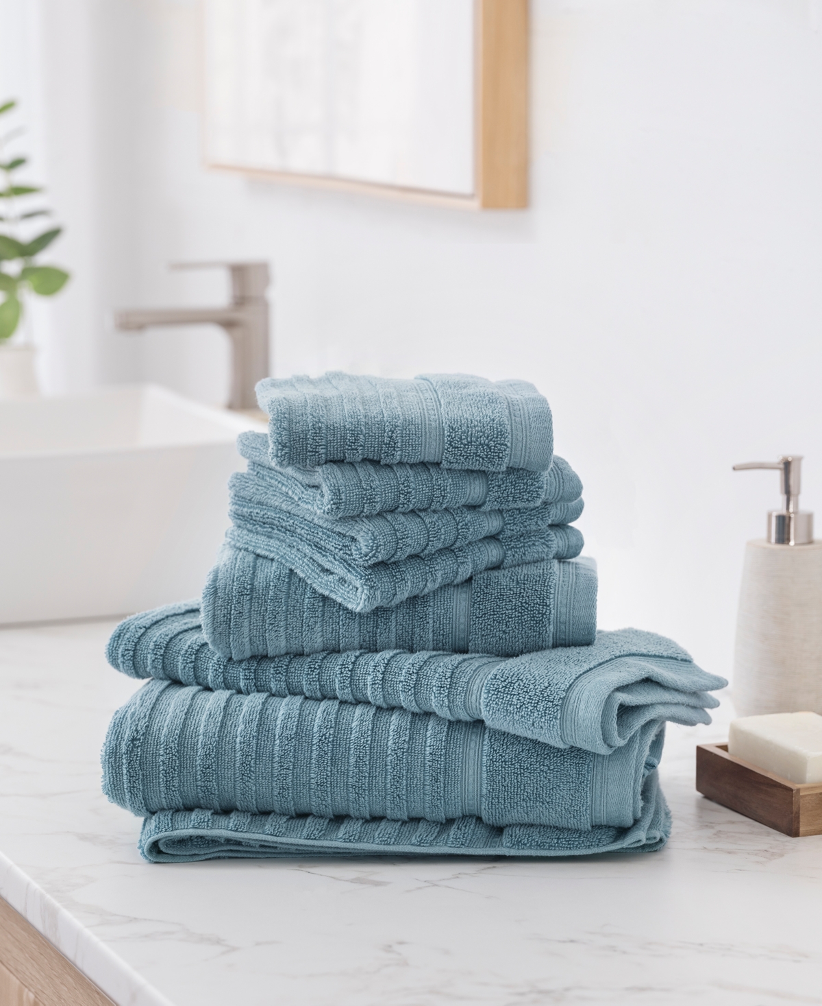 Martha Stewart Quick Dry Cotton Solid 4-Pc. Set, 13