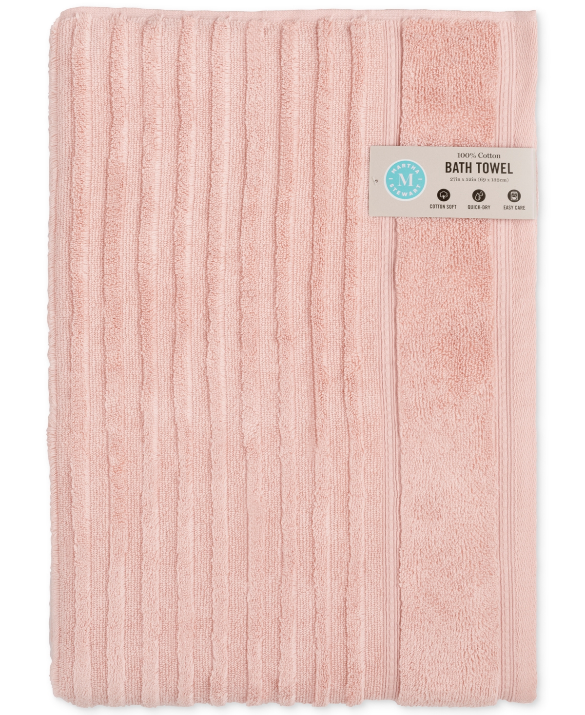 MARTHA STEWART COLLECTION QUICK DRY COTTON SOLID BATH TOWEL, 27" X 52", EXCLUSIVELY AT MACY'S