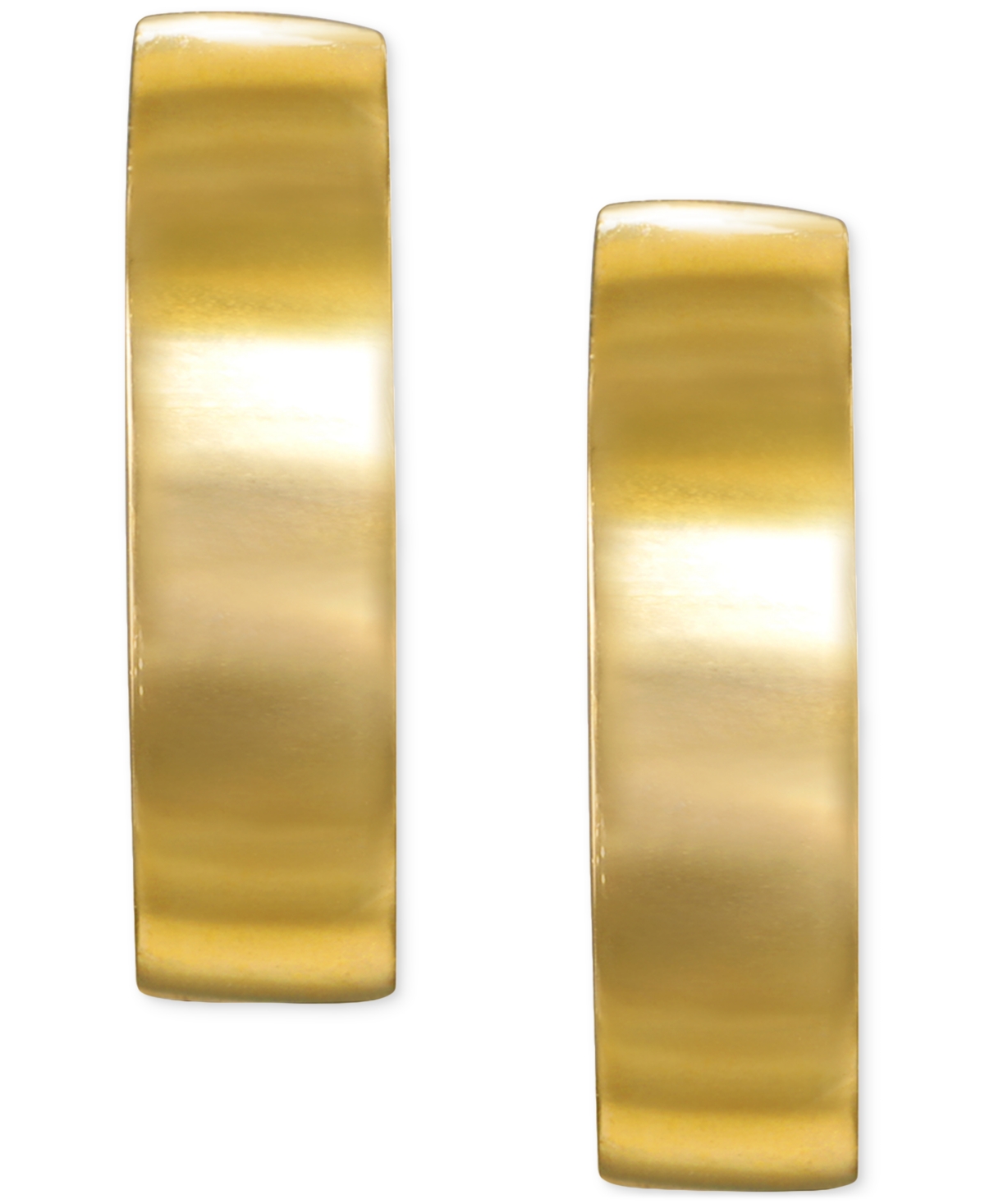 High Polished Huggie Extra Small Hoop Earrings in 10k 1/2