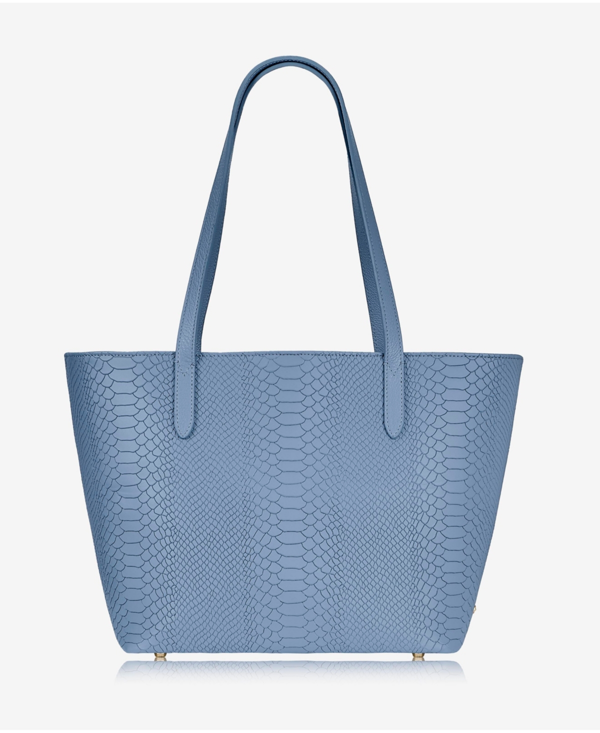 Women's Teddie Leather Tote Bag - Slate Blue