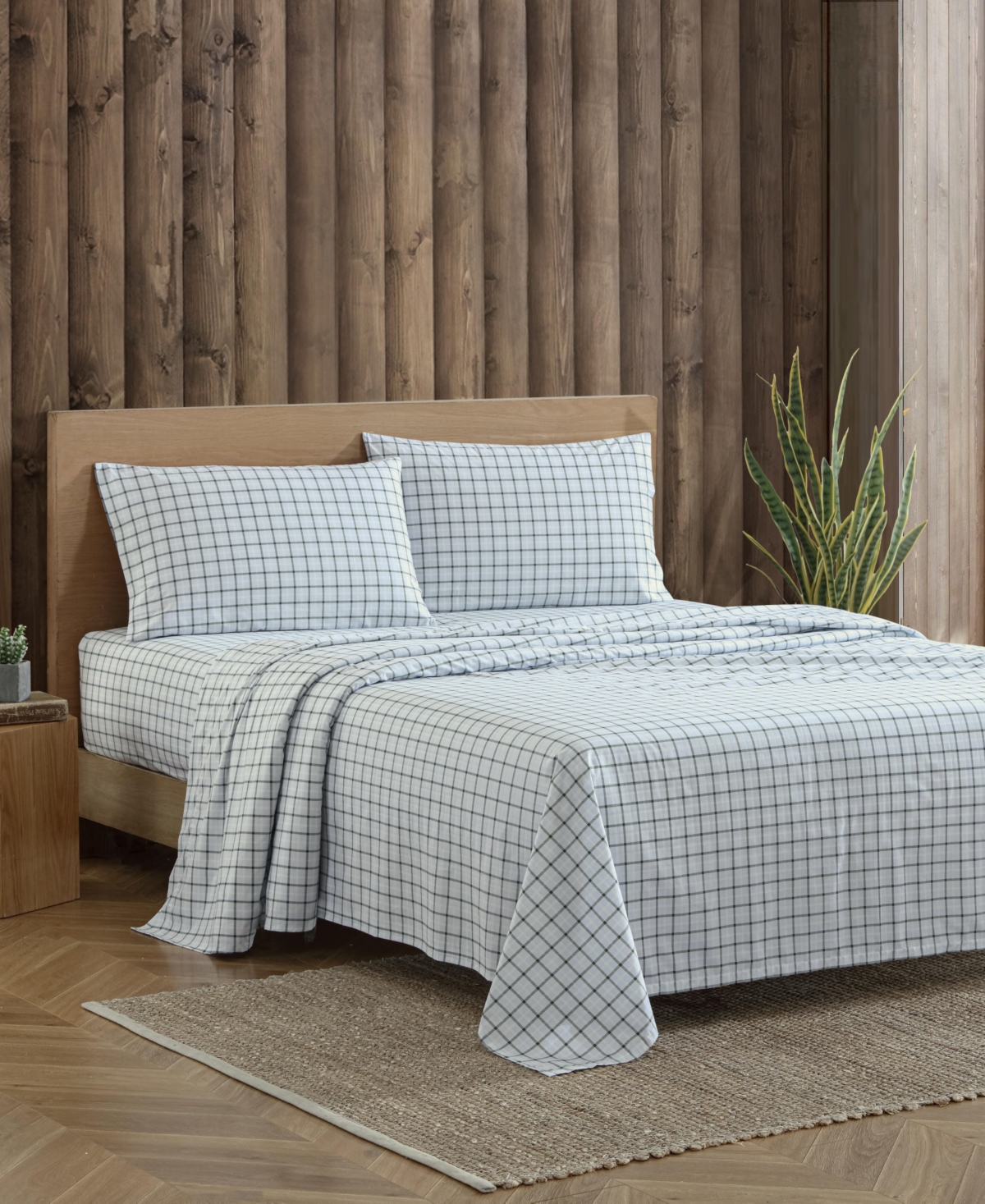 Eddie Bauer Printed 100% Cotton Percale 4-pc. Sheet Set, Full In Classic Tattersall Plaid
