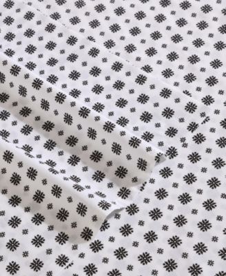 Printed 100% Cotton Percale 4-Pc. Sheet Set, Full&nbsp;