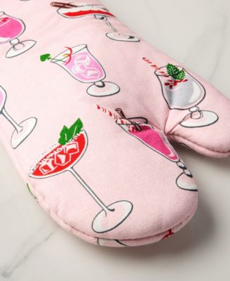 Holiday Cocktails Kitchen Towel, Oven Mitt & Potholder, Set of 4