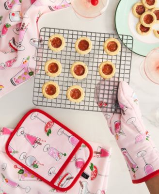 Holiday Cocktails Kitchen Towel, Oven Mitt & Potholder, Set of 4