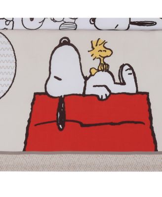 Snoopy Love 3-Piece Infant Baby Nursery Crib Bedding Set
