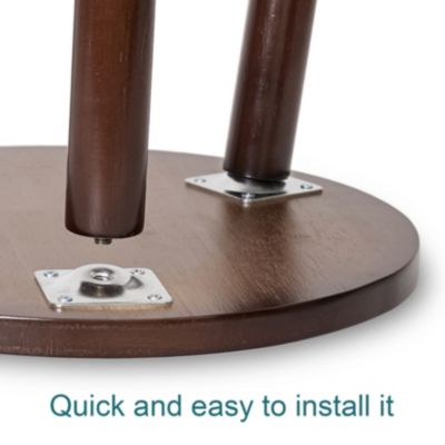 2 Pack Small Round Side Table Mid Century Tripod Plant Holder 16.5in Tall for Home Decor