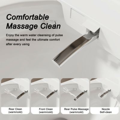 Smart Toilet With 110V High-end pulse | Instant heating | Antibacterial seat | Wireless remote control | Vortex flushing