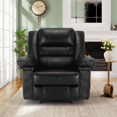 Leather Massage Recliner with Breathable Fabric