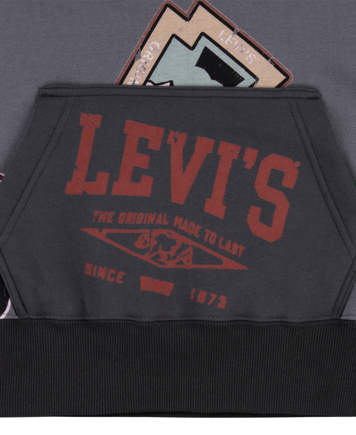 Levi's Big Boys Road Trip Pullover Hoodie In Castlerock