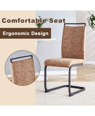 Table and chair set. Modern dining table with MDF top and beautiful MDF legs. Comes with brown comfortable chair with PU seat and metal legs. Suitable for a wide range of decorative styles.