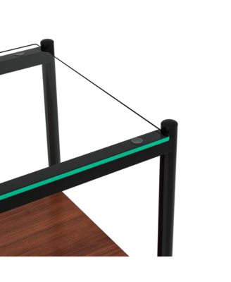 Tempered Glass Rectangle End Table Set
