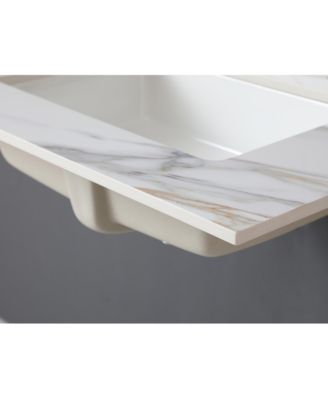 31" Marble Vanity Top with Sink and Backsplash