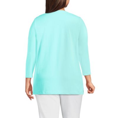 Plus Size 3/4 Sleeve Cotton Supima Tunic