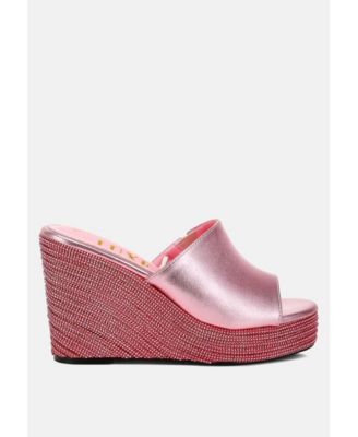No Filter Wedge Heel Peep Toe Sandals