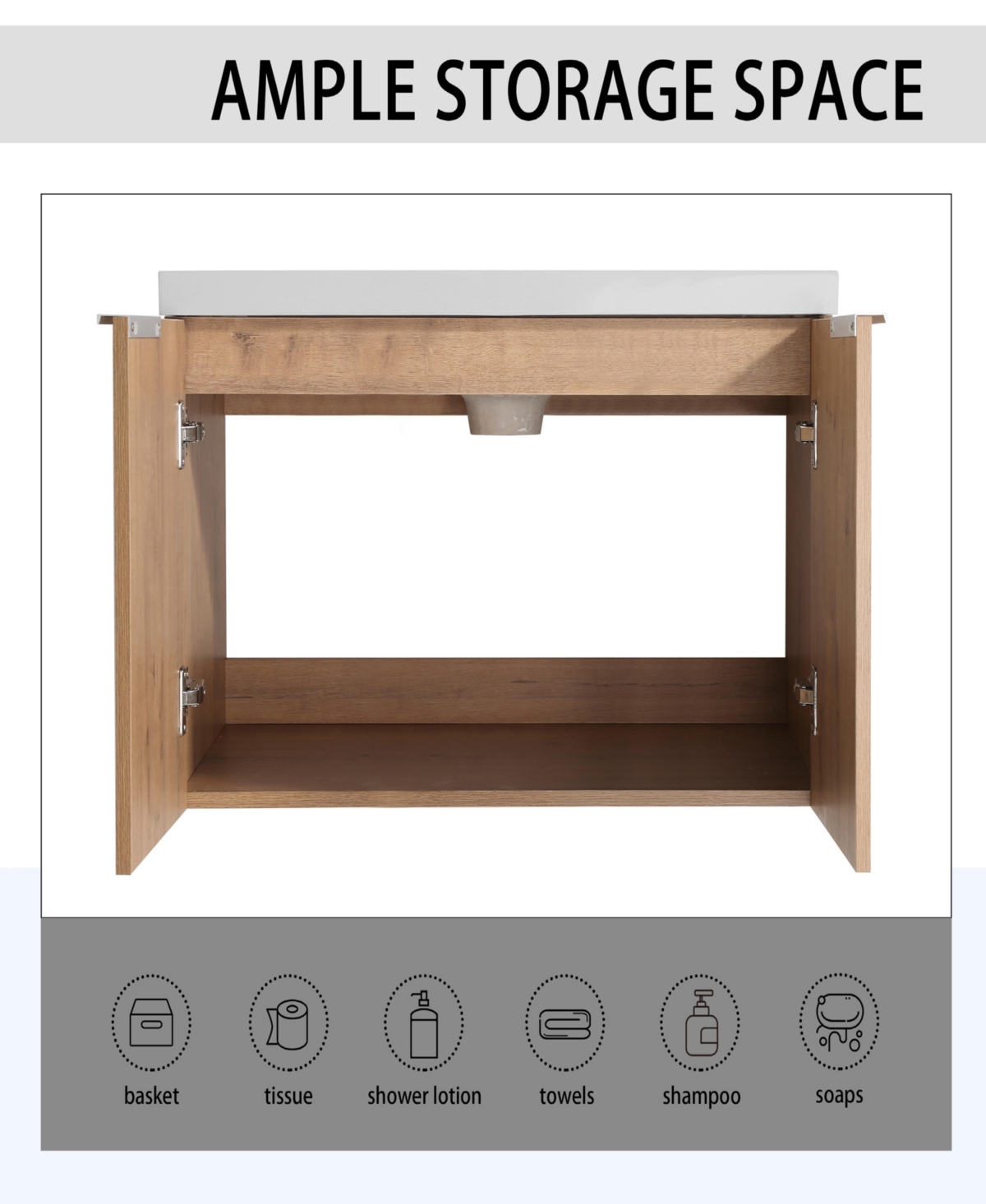 Streamdale 30" Wall-Mounted Vanity w/ Sink and Cabinet