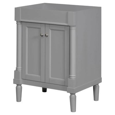 24'' Modern Bathroom Vanity Cabinet with 2 Soft-Close Doors
