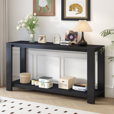 Streamdale Minimalist Console Table with Bottom Shelf