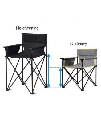 Portable 38 Inch Oversized High Camping Fishing Folding Chair