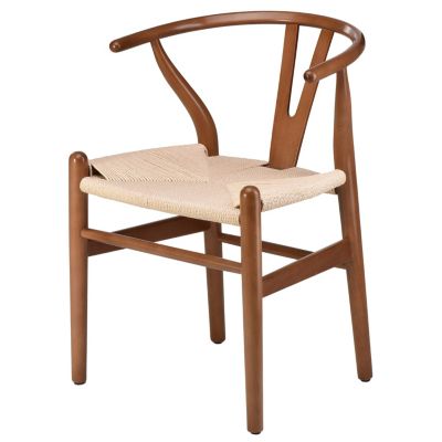 Wishbone Chairs for Dining Room, Soild Wood Weave Dining Chair, Armchair, Fully Assembled, Set of 2