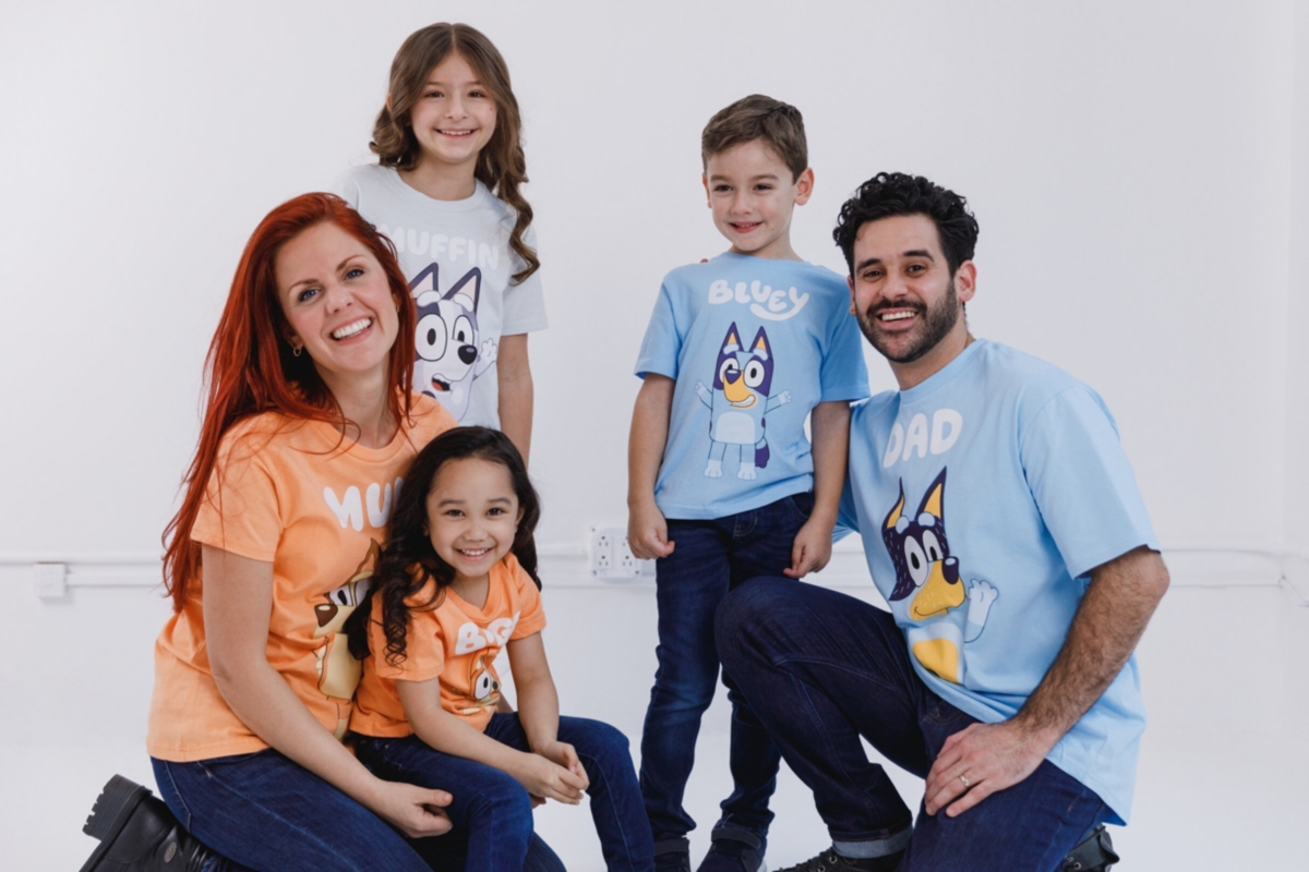 Bluey Boys Matching Family T-Shirt to (2T - 10-12) - blue