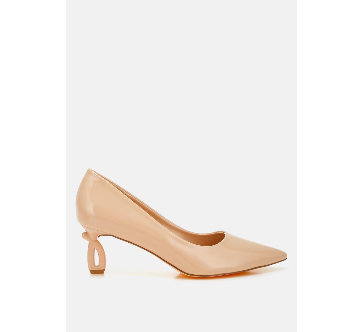 Calla Pointed Toe Fantasy Heel Pumps - Beige