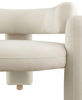 Barrel Accent Chair Curved Arms, Waterfall Seat