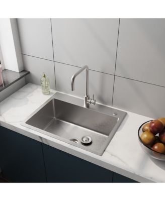 24" Stainless Steel Sink with Faucet & Drain