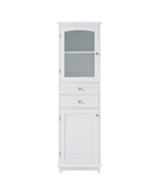 Bathroom Cabinet with Glass Doors