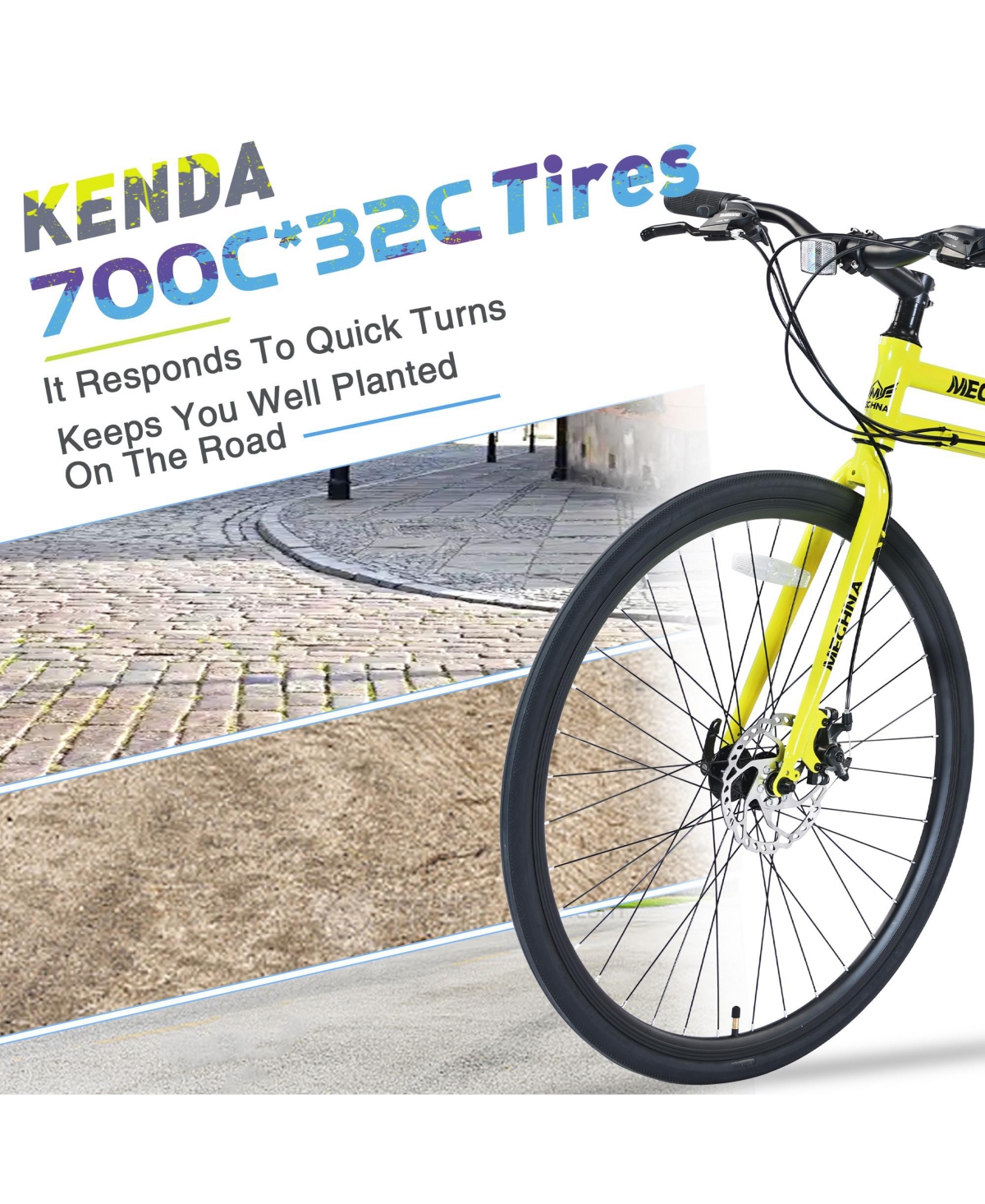 Streamdale Furniture 21 Speed Folding Hybrid bike Disc Brake 700C Road Bike For men women's City Bicycle