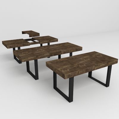  Extendable Dining Table, Modern Farmhouse