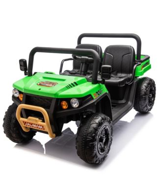 24V XXXL Kids Ride On UTV W/Parents Remote Control, Two-seater, Automatic tipping bucket, Rear wheel suspension, Slow start, Portable handle, Safety Belt, LED light, USB, MP3,Bluetooth, Horn for Kids