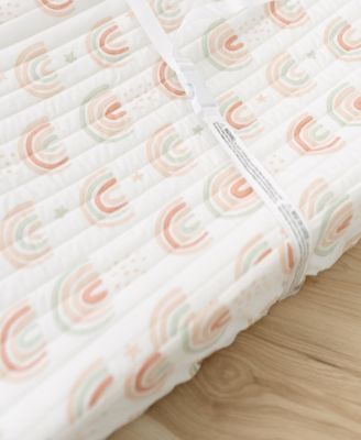 Infants Parker Quilted Rainbow Change Pad Cover