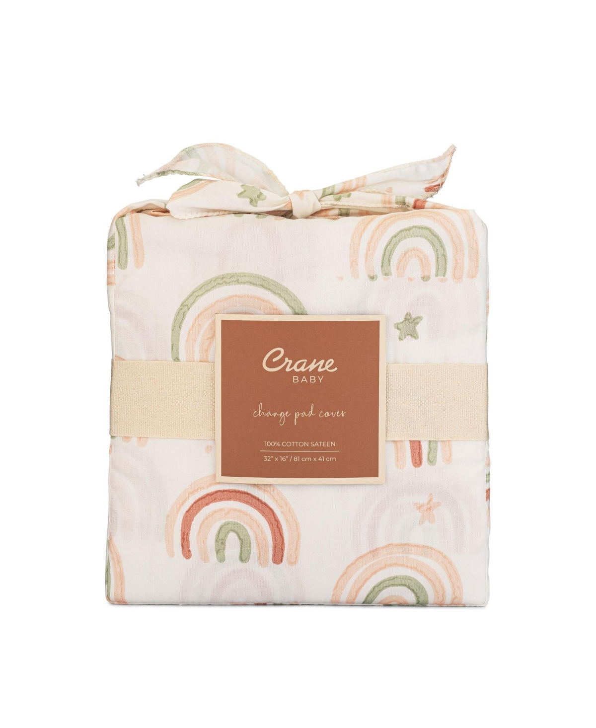 Crane Baby Infants Parker Quilted Rainbow Change Pad Cover In Beige